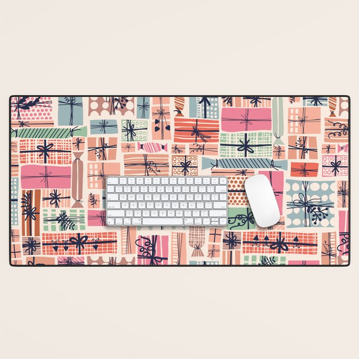 Favorite gift wrapped chalky Desk Mat Gallery Image 1