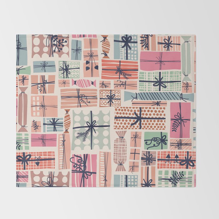Favorite gift wrapped chalky Throw Blanket Gallery Image 2