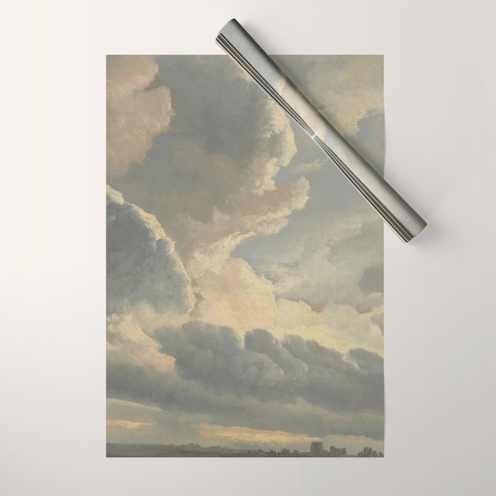 Study of Clouds with a Sunset near Rome Wrapping Paper Gallery Image 1