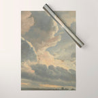 Study of Clouds with a Sunset near Rome Wrapping Paper Gallery Image 1