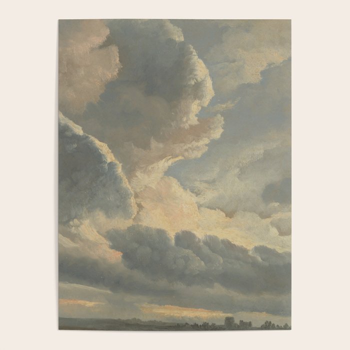 Study of Clouds with a Sunset near Rome Poster Gallery Image 4