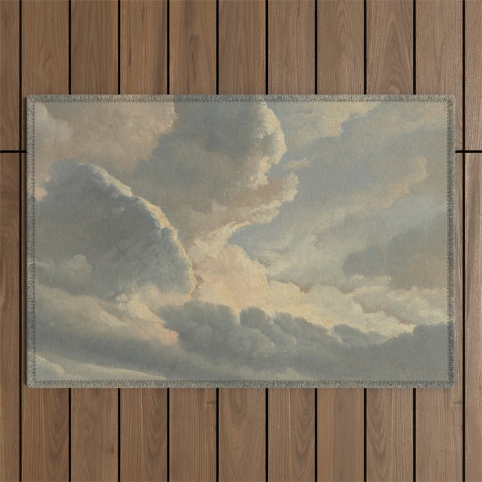 Study of Clouds with a Sunset near Rome Outdoor Rug Gallery Image 1