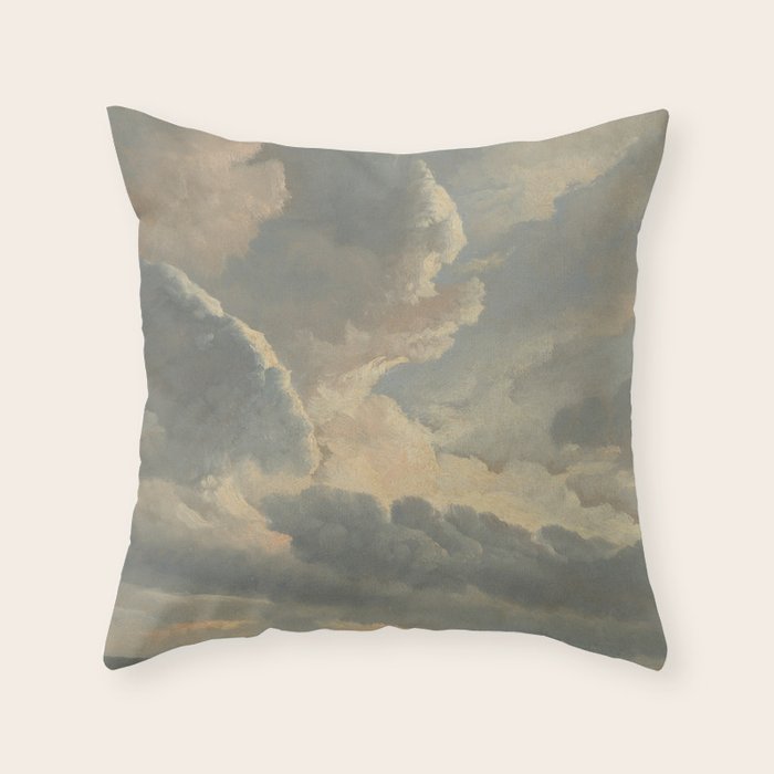 Study of Clouds with a Sunset near Rome Throw Pillow Gallery Image 6