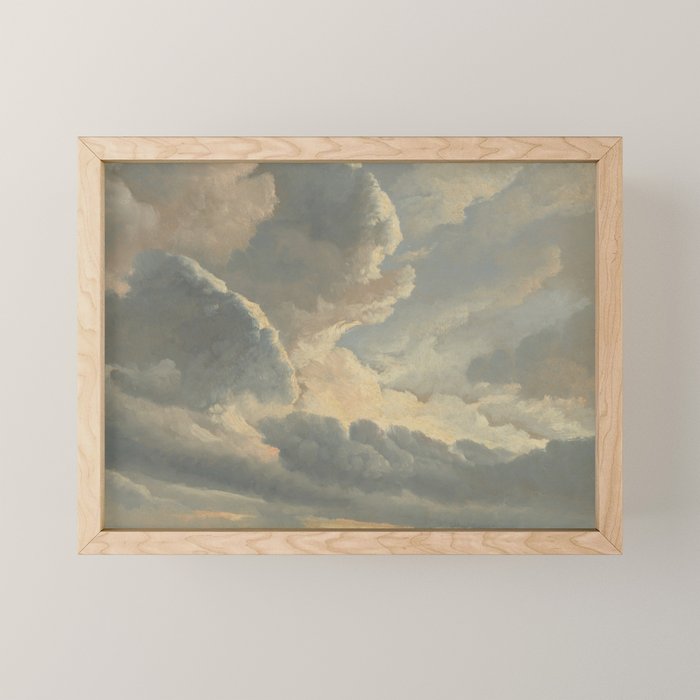 Study of Clouds with a Sunset near Rome Mini Art Print Gallery Image 1