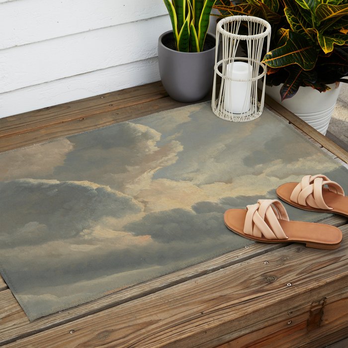 Study of Clouds with a Sunset near Rome Outdoor Rug Gallery Image 2