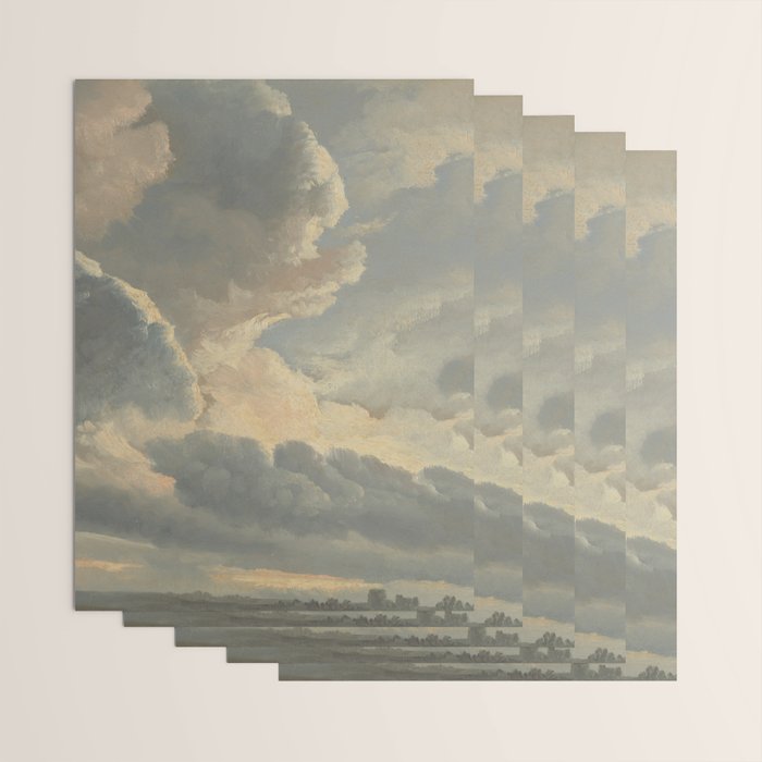 Study of Clouds with a Sunset near Rome Wrapping Paper Gallery Image 3