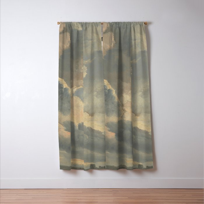 Study of Clouds with a Sunset near Rome Window Curtain Gallery Image 3