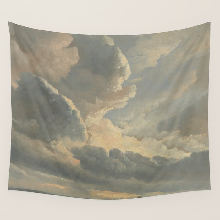 Study of Clouds with a Sunset near Rome Wall Tapestry Gallery Image 4