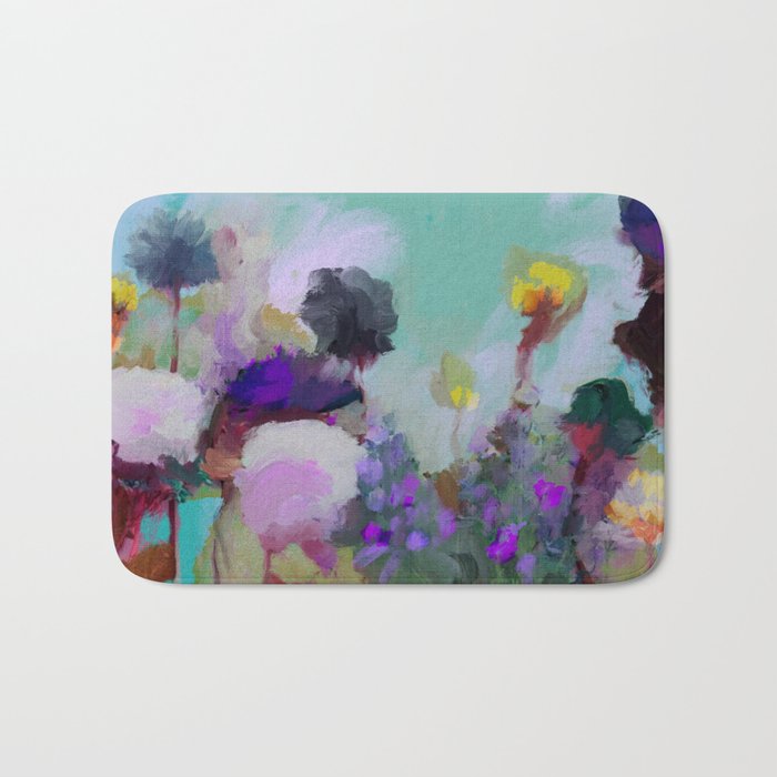 abstract floral bloom Bath Mat Gallery Image 1