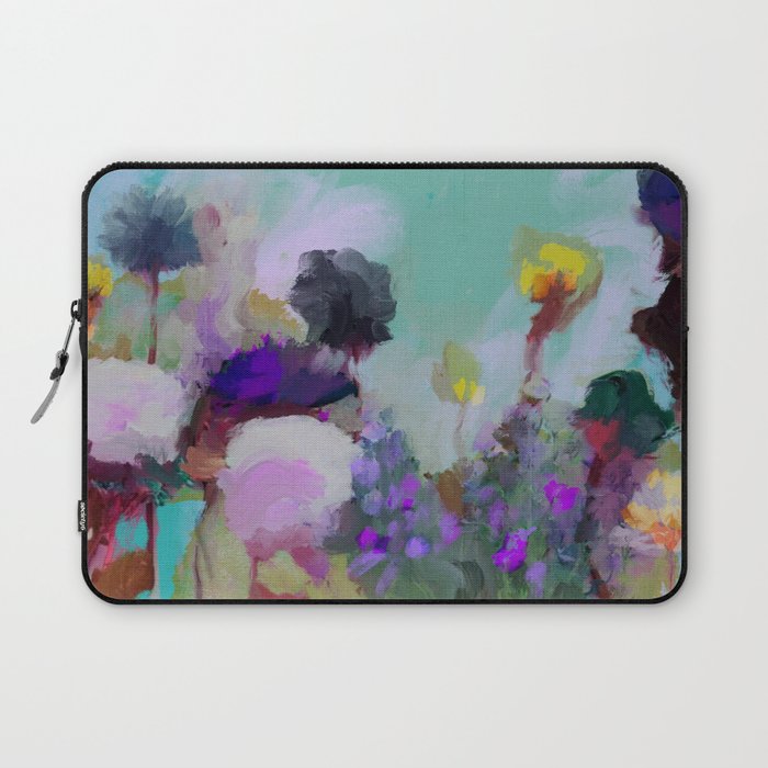 abstract floral bloom Laptop Sleeve Gallery Image 1
