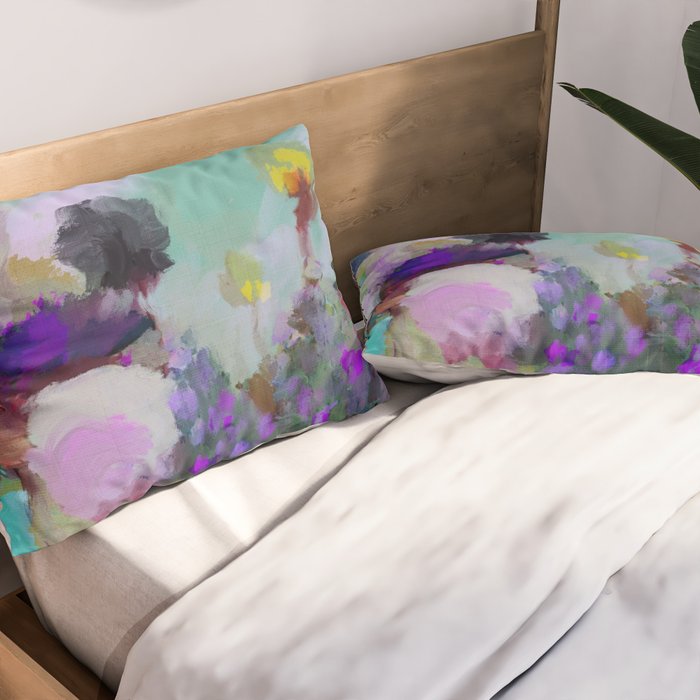 abstract floral bloom Pillow Sham Gallery Image 2