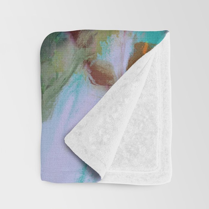 abstract floral bloom Throw Blanket Gallery Image 3