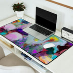 abstract floral bloom Desk Mat Gallery Image 2