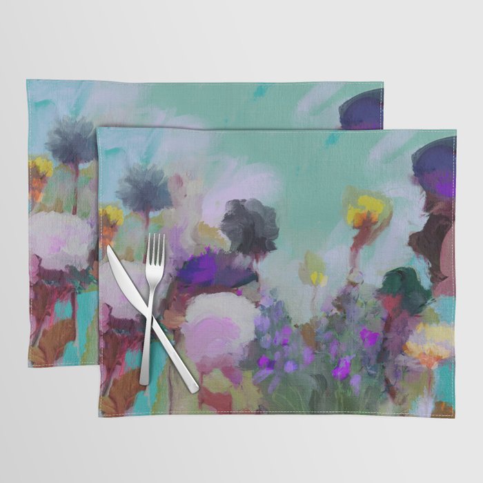 abstract floral bloom Placemat Gallery Image 1