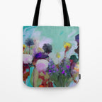 abstract floral bloom Tote Bag Gallery Image 1