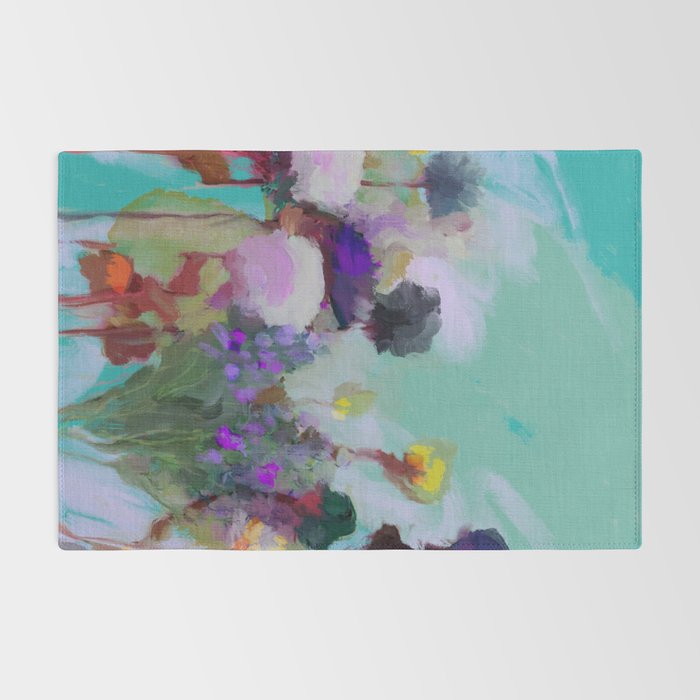 abstract floral bloom Rug Gallery Image 2