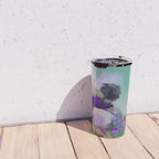 abstract floral bloom Travel Mug Gallery Image 4