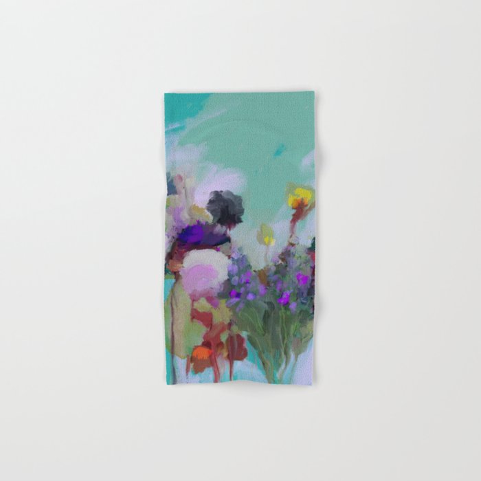 abstract floral bloom Bath Towel Gallery Image 1