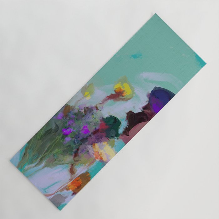 abstract floral bloom Yoga Mat Gallery Image 1