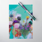 abstract floral bloom Wrapping Paper Gallery Image 1
