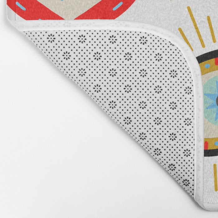 Milagro Love Hearts - White Bath Mat Gallery Image 2