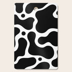 Abstract black and white organic shape pattern Cutting Board Gallery Image 1