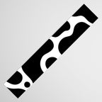 Abstract black and white organic shape pattern Table Runner Gallery Image 3