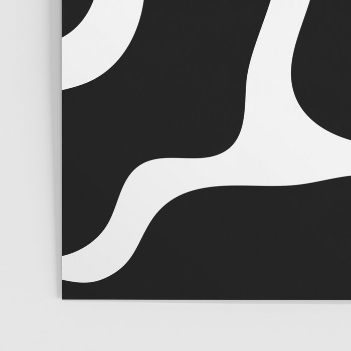 Abstract black and white organic shape pattern Poster Gallery Image 3