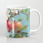 Pomegranate Sweetness, Botanical Vintage Illustration, Jungle Forest Plants Fruits, Food Blossom Garden Painting Coffee Mug Gallery Image 1