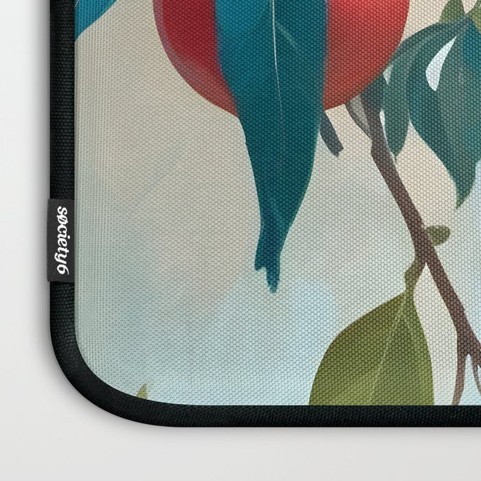 Pomegranate Sweetness, Botanical Vintage Illustration, Jungle Forest Plants Fruits, Food Blossom Garden Painting Laptop Sleeve Gallery Image 3