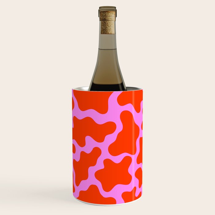 Colorful pink cow print seamless pattern Wine Chiller Gallery Image 2