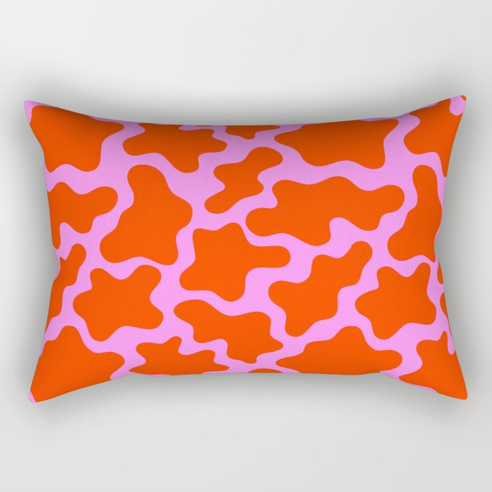 Colorful pink cow print seamless pattern Rectangular Pillow Gallery Image 2