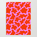 Colorful pink cow print seamless pattern Poster Gallery Image 4