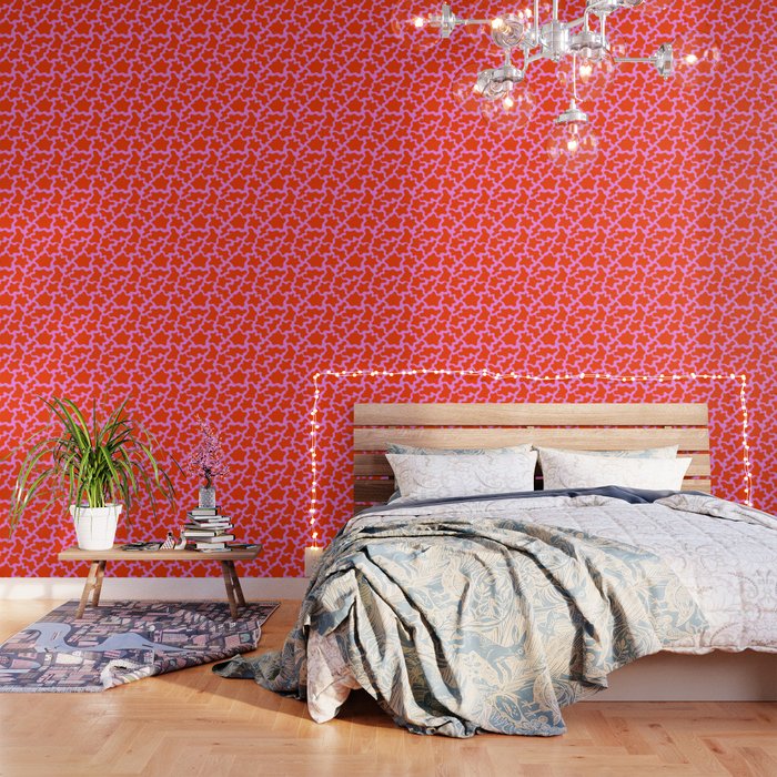 Colorful pink cow print seamless pattern Wallpaper Gallery Image 3