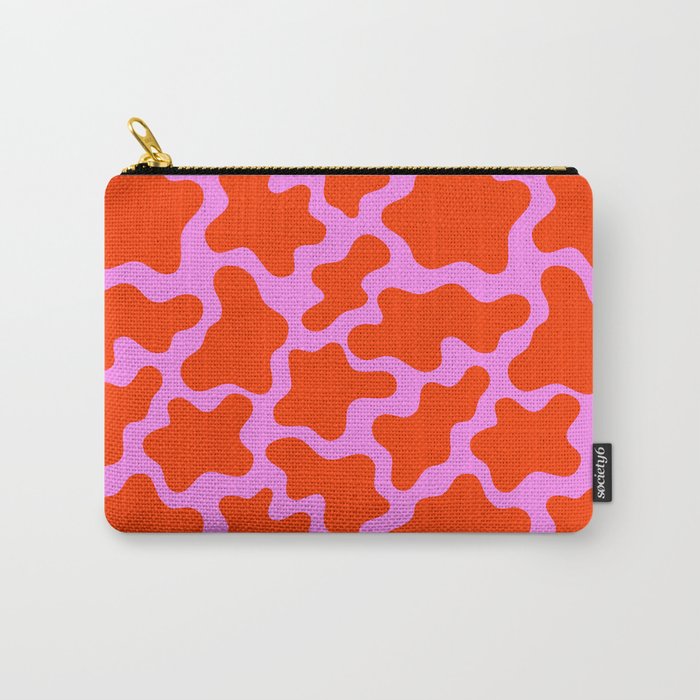 Colorful pink cow print seamless pattern Carry All Pouch Gallery Image 1