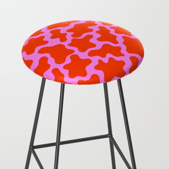 Colorful pink cow print seamless pattern Stool Gallery Image 2