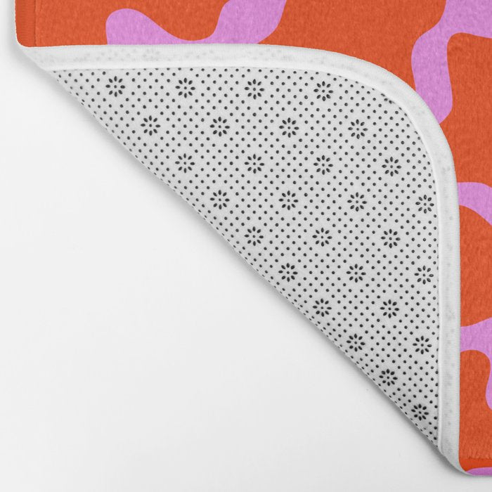 Colorful pink cow print seamless pattern Bath Mat Gallery Image 2
