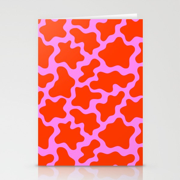 Colorful pink cow print seamless pattern Stationery Card Gallery Image 1