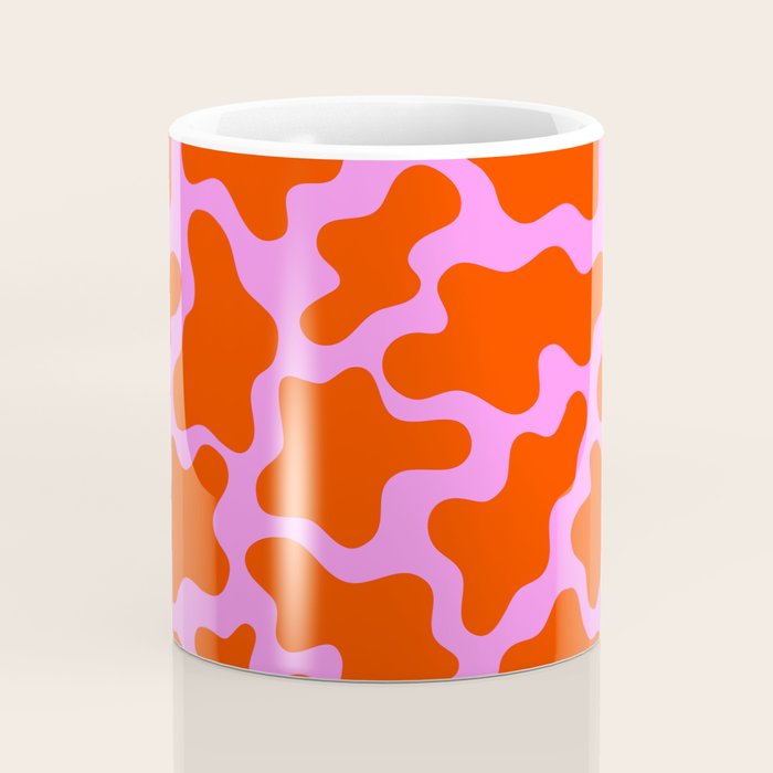 Colorful pink cow print seamless pattern Coffee Mug Gallery Image 4
