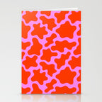 Colorful pink cow print seamless pattern Stationery Card Gallery Image 2
