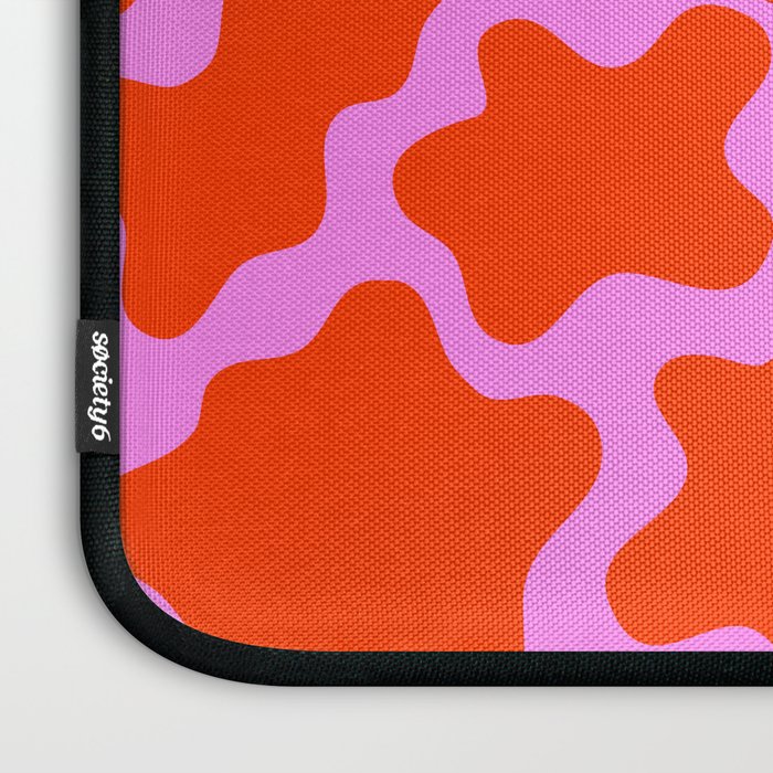Colorful pink cow print seamless pattern Laptop Sleeve Gallery Image 3