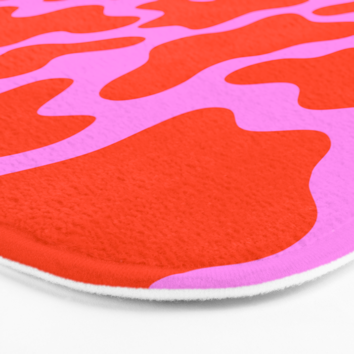 Colorful pink cow print seamless pattern Bath Mat Gallery Image 3