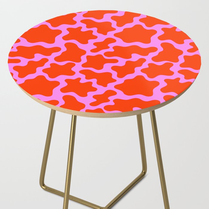 Colorful pink cow print seamless pattern Side Table Gallery Image 2