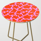 Colorful pink cow print seamless pattern Side Table Gallery Image 2