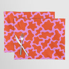 Colorful pink cow print seamless pattern Placemat Gallery Image 1