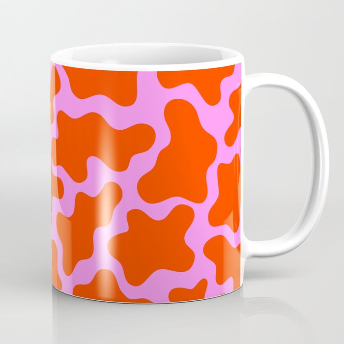 Colorful pink cow print seamless pattern Coffee Mug Gallery Image 1