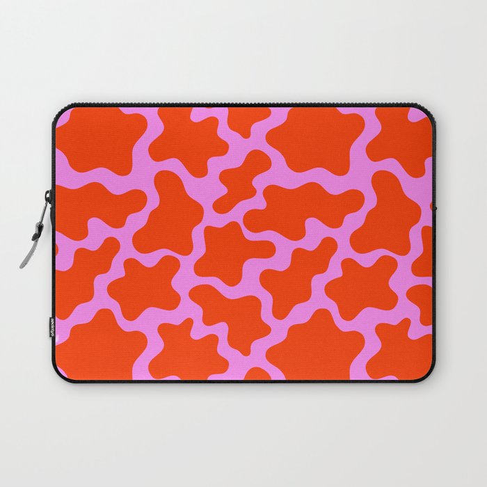 Colorful pink cow print seamless pattern Laptop Sleeve Gallery Image 1