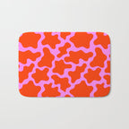 Colorful pink cow print seamless pattern Bath Mat Gallery Image 1
