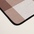 Coffee Brown & Cream Gingham Pattern Desk Mat Gallery Image 4