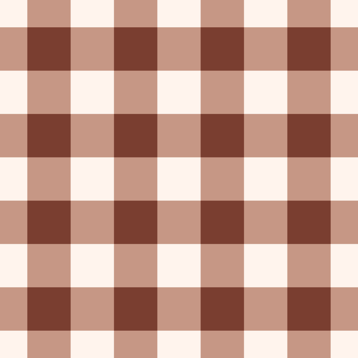 Coffee Brown & Cream Gingham Pattern Coffee Mug Gallery Image 2